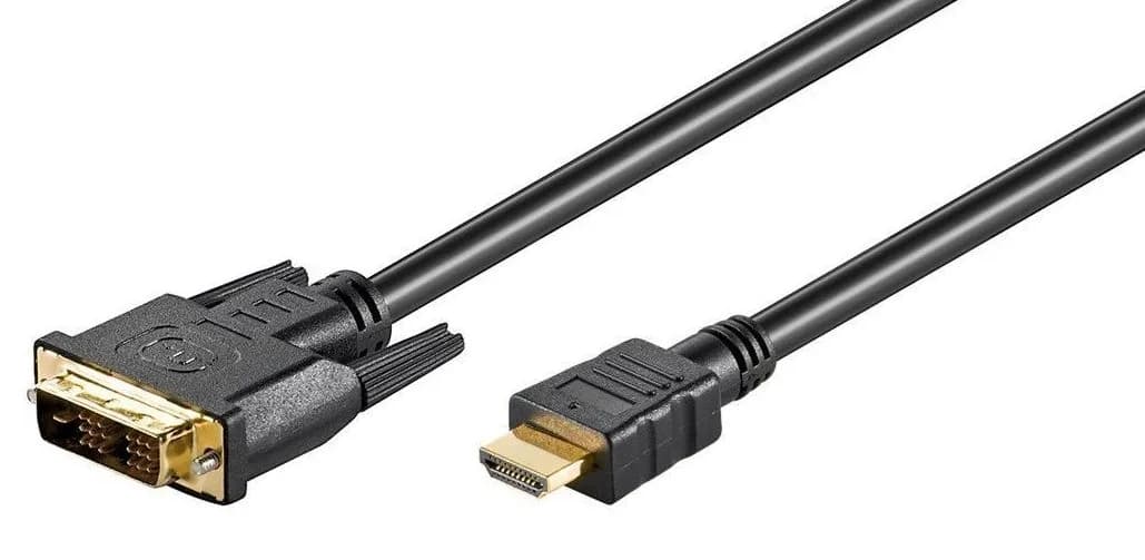 MicroConnect HDMI – DVI-D -kaapeli, 1 m, musta
