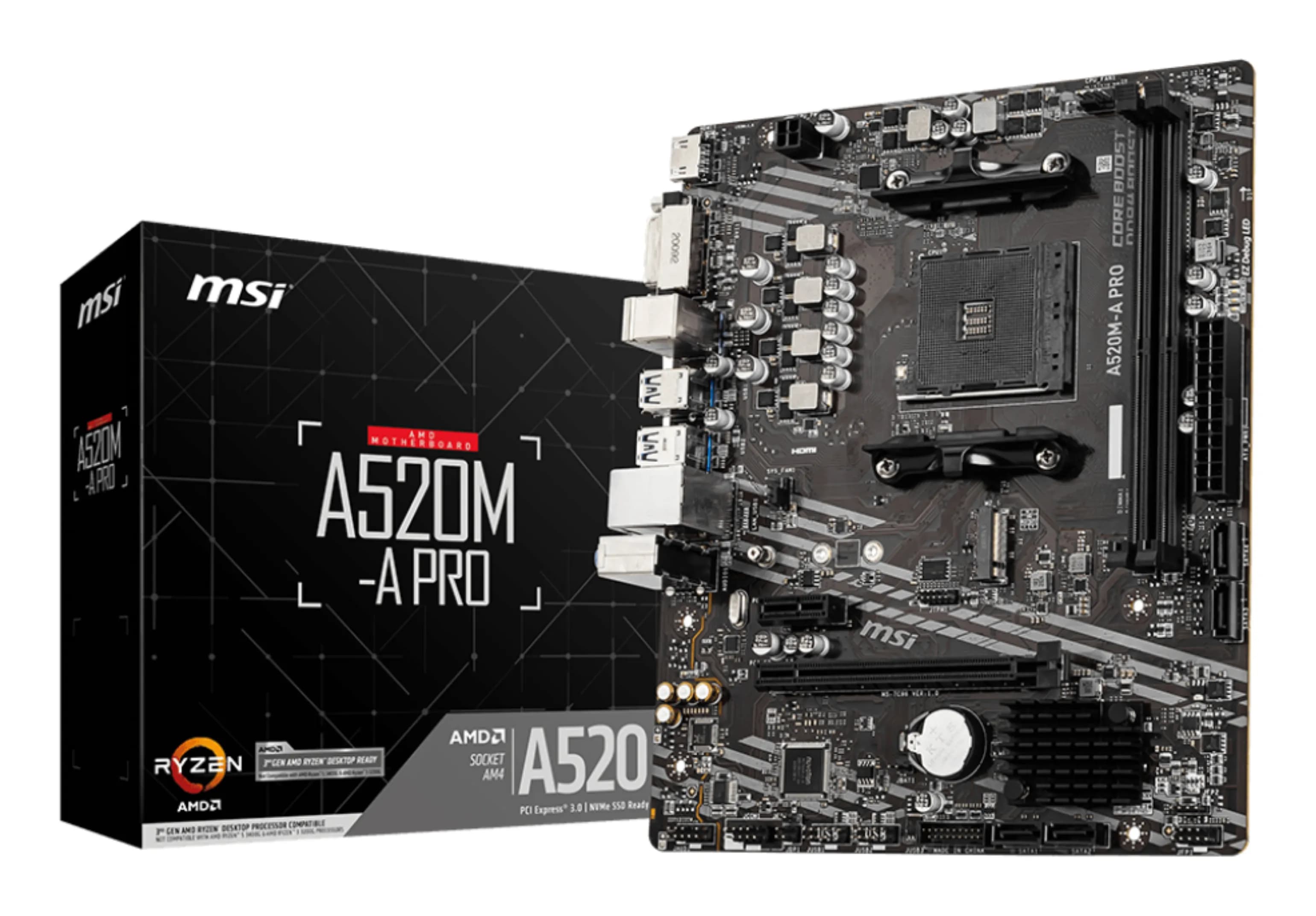 MSI A520M-A PRO AM4 mATX -emolevy