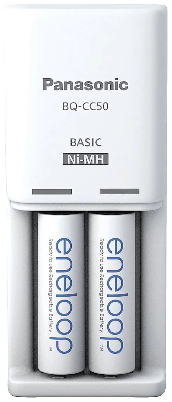 Panasonic Eneloop akkulaturi BQ-CC50 (10h) ja 2 x R6/AA Eneloop 2000mAh akku