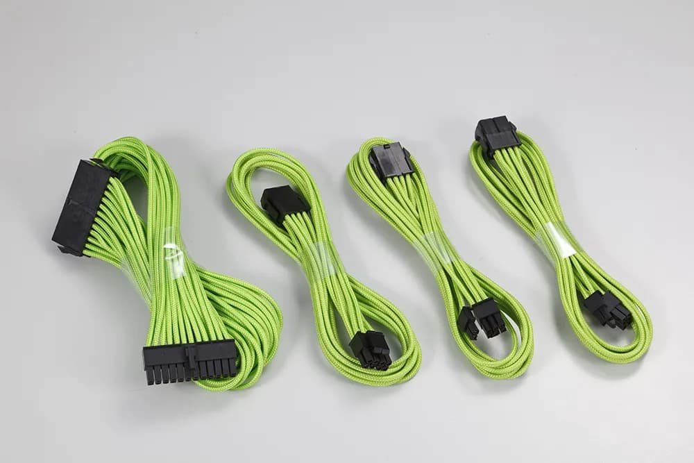 Phanteks Extension Cable Combo Pack_24P/8P/8V/8V. 500mm Length. Green