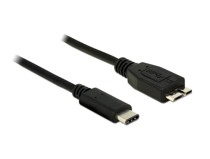 DeLOCK USB 3.2 Gen 2 USB-C – Micro-USB B -kaapeli, 1 m, musta
