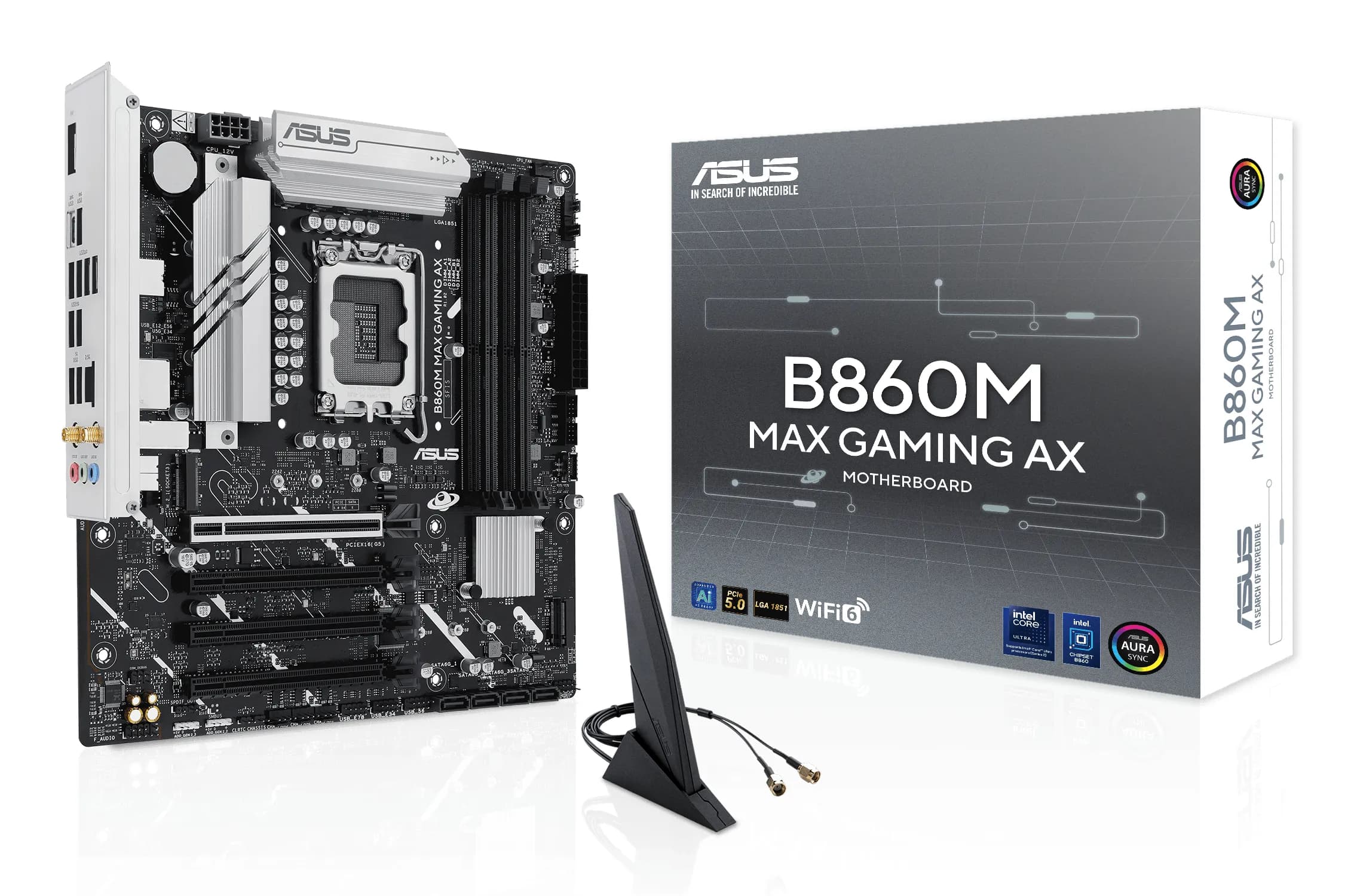 Asus MAX GAMING B860M WiFi 6 LGA1851 mATX -emolevy