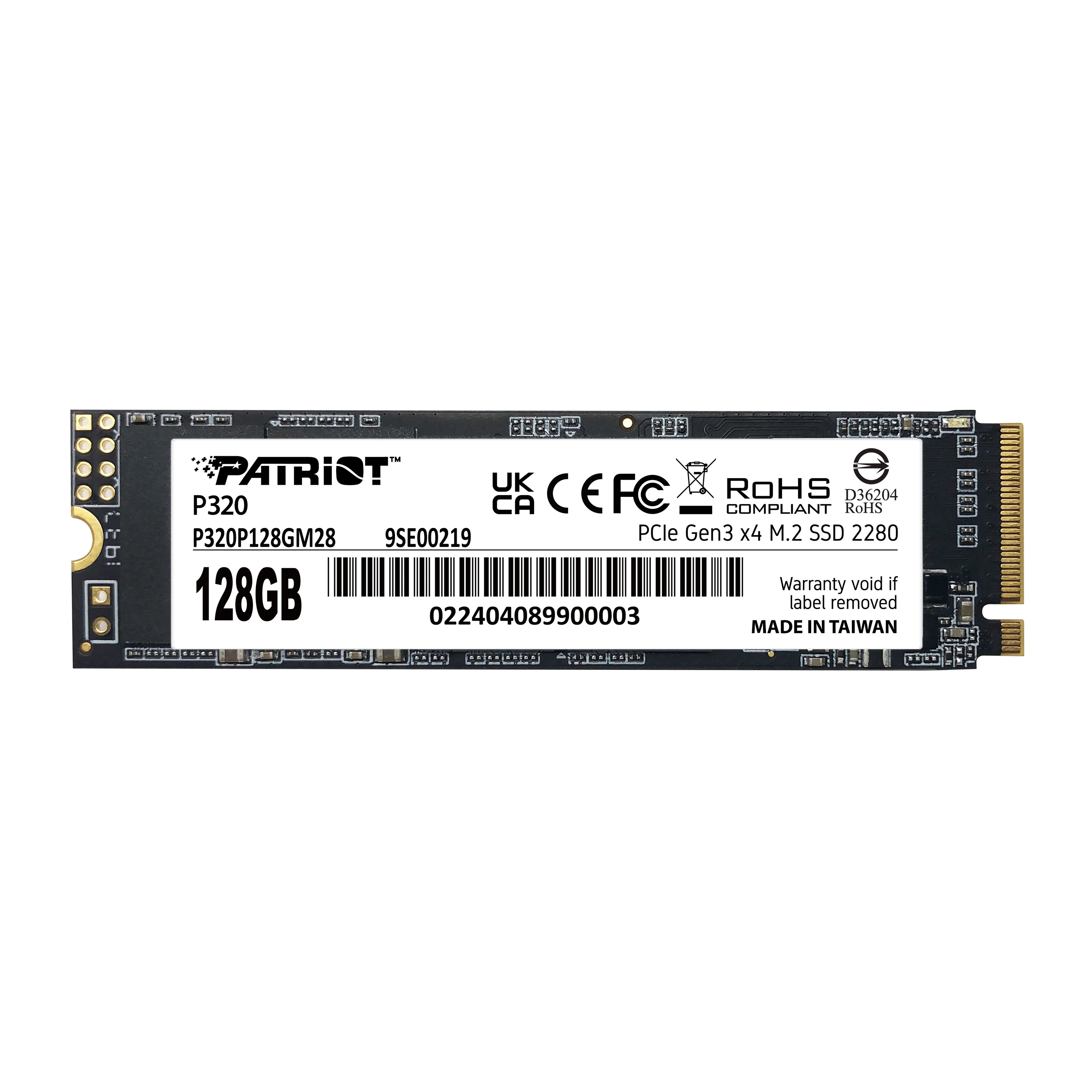 Patriot P320 128 Gt M.2 PCIe 3.0 NVMe -SSD-levy