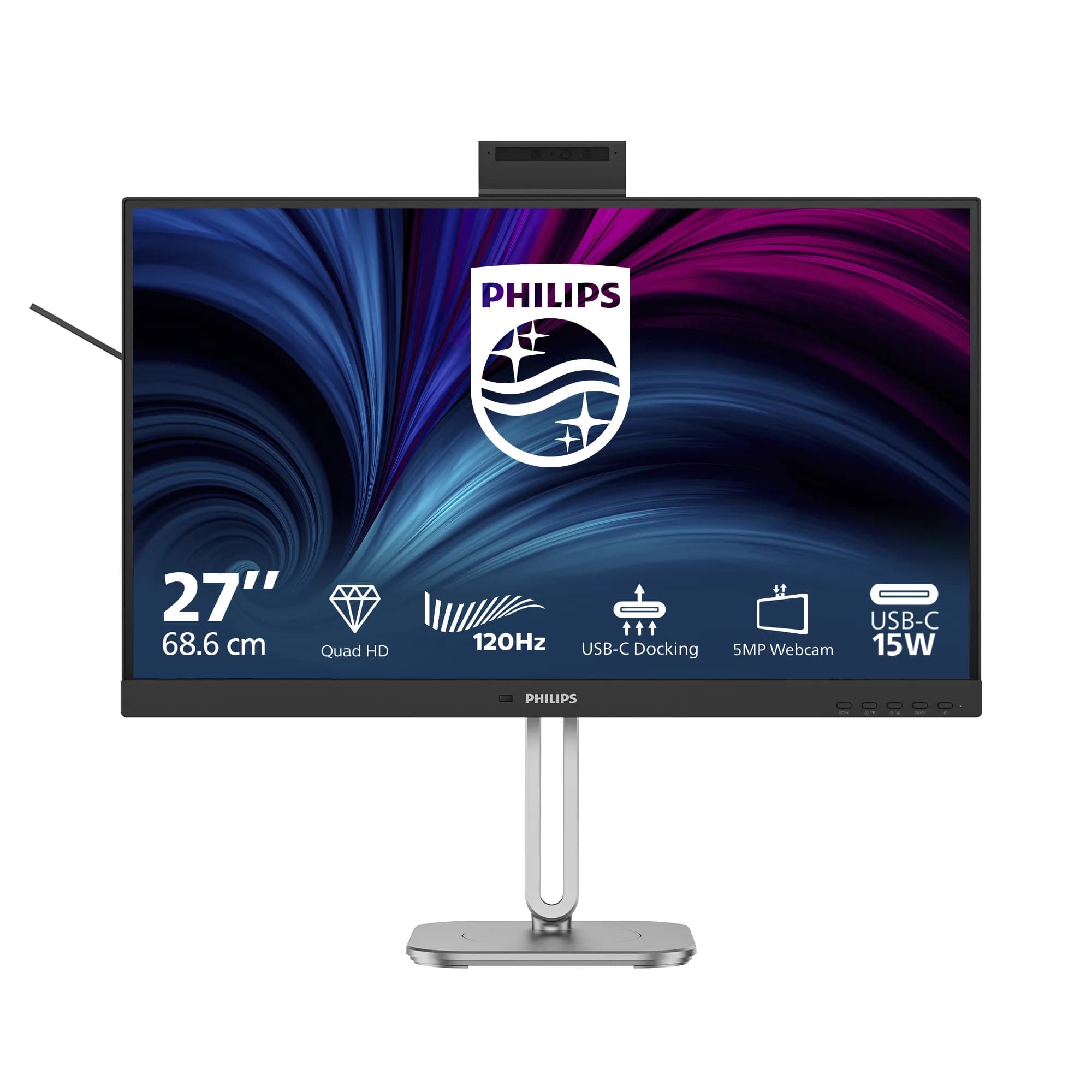 Philips 27B2U4601H 27" QHD, IPS -näyttö, 120Hz, USB-C hub