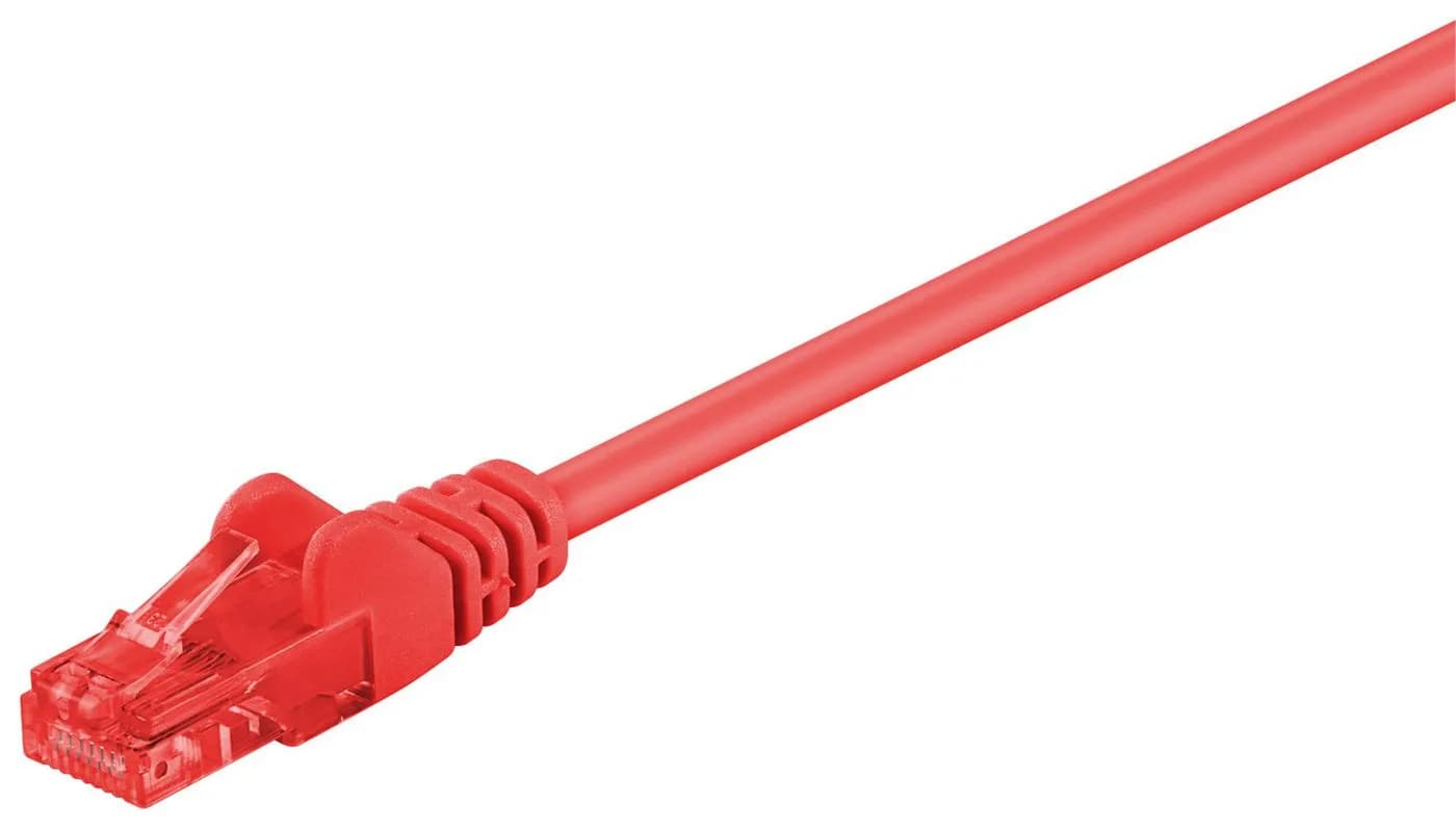 MicroConnect Cat6 UTP RJ45 3m -verkkokaapeli, punainen