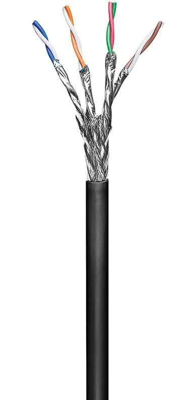MicroConnect Cat6 S/FTP 100m -verkkokaapeli, musta