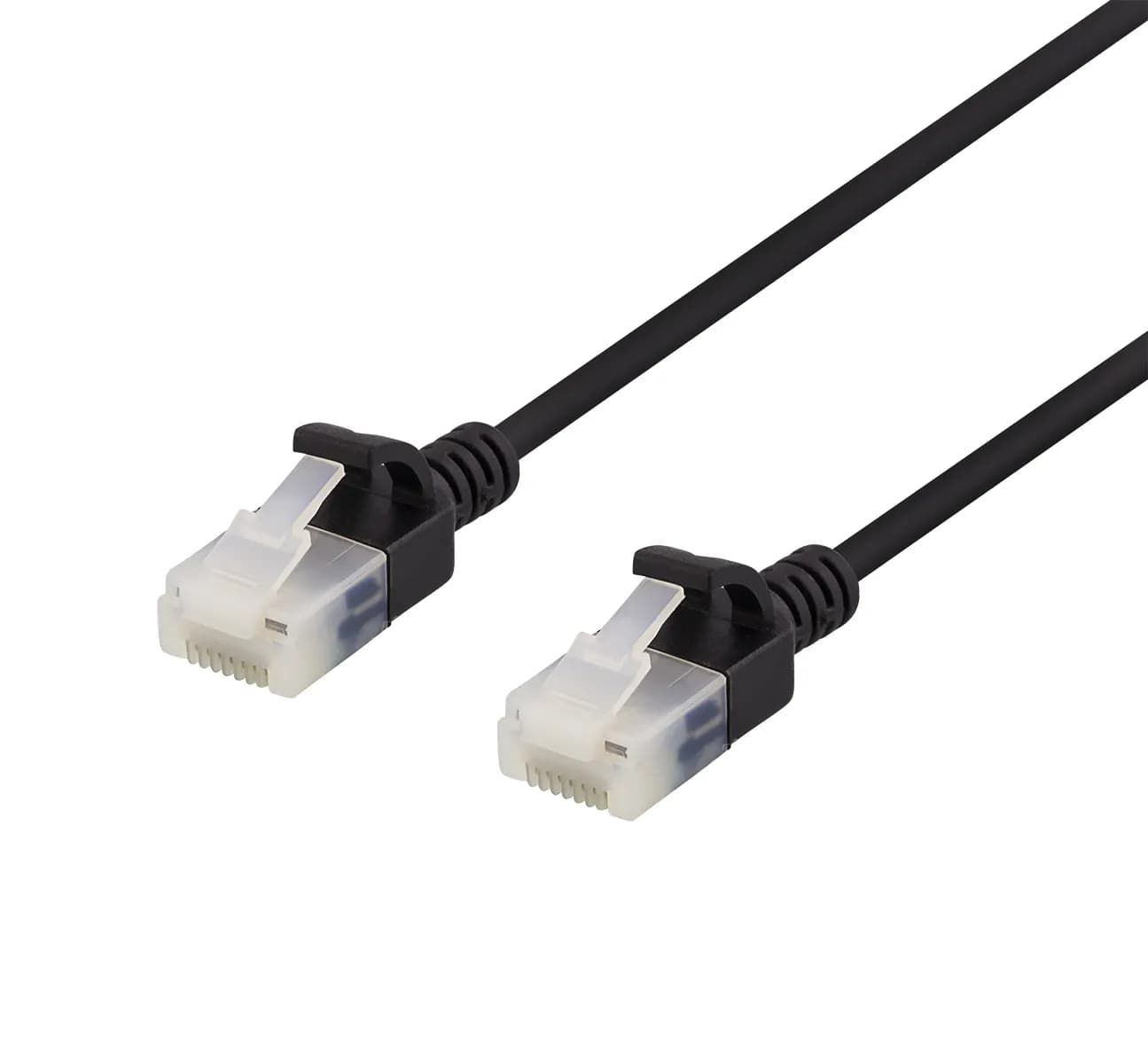 Cat6a U/UTP RJ45 0.3m -verkkokaapeli, musta