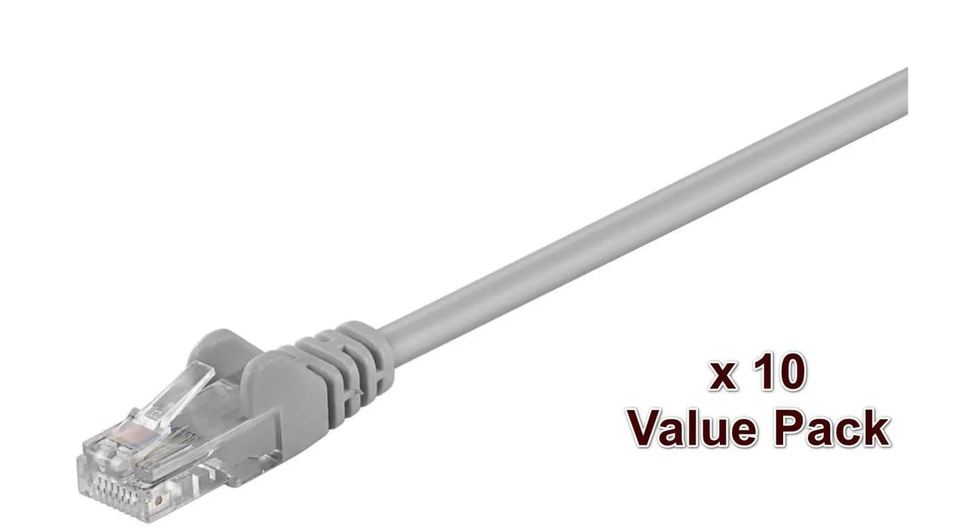 MicroConnect Cat5e UTP RJ45 0.5m -verkkokaapeli, harmaa