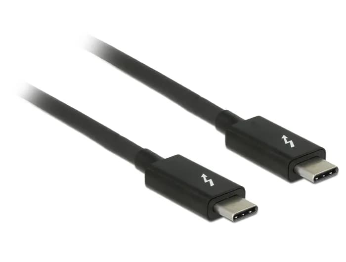 DeLock Thunderbolt 3 -kaapeli, 1 m, musta