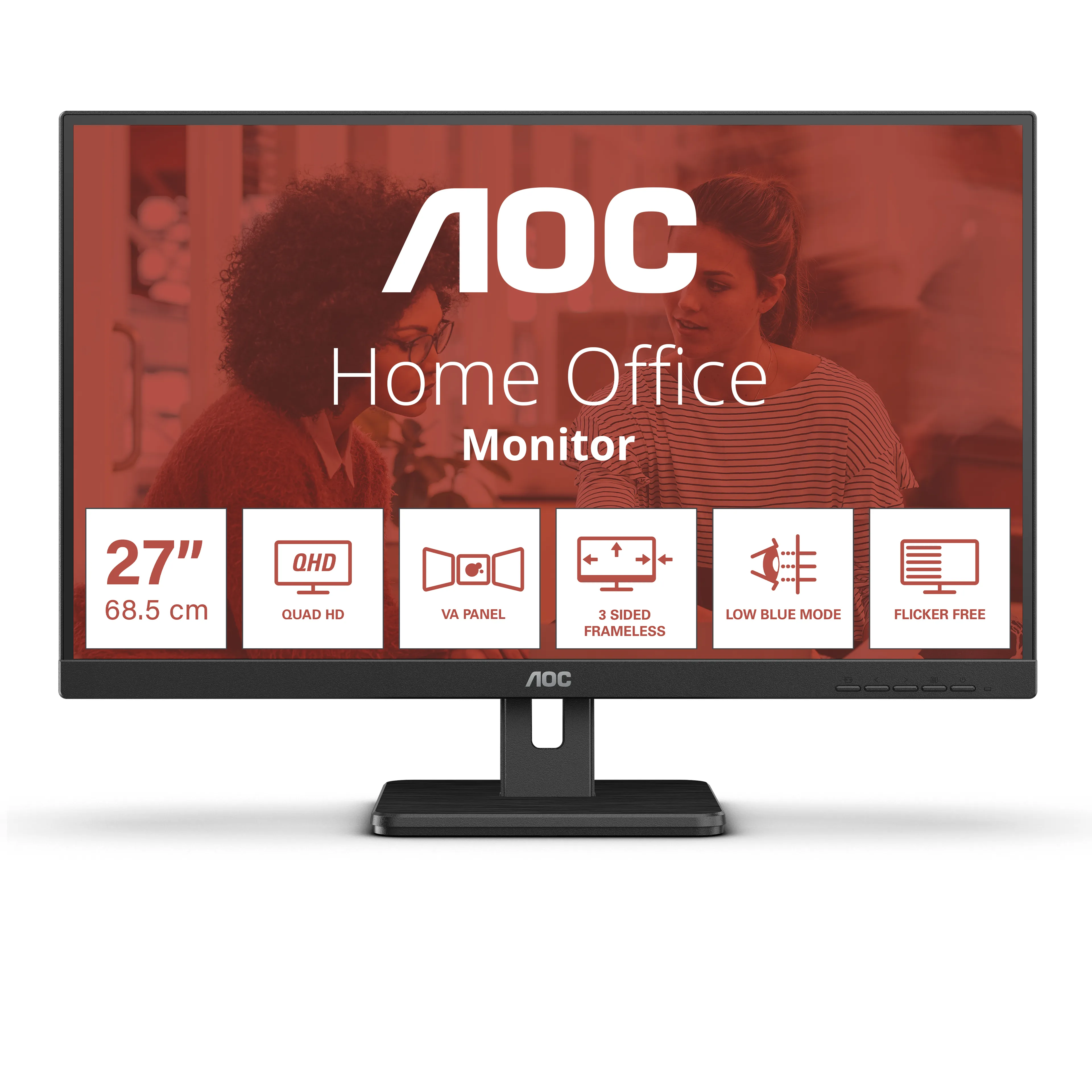 AOC Q27E3UAM 27" QHD, VA -näyttö, USB-C hub