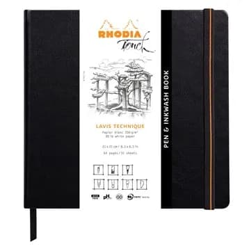 Rhodia Pen&inkwash hard 21x21cm 32sh blank