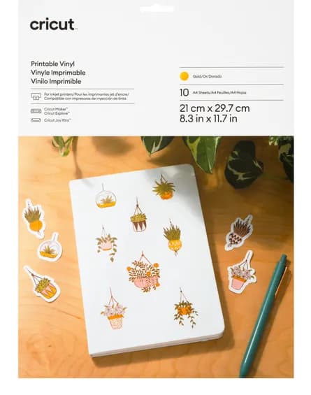 Cricut Joy Xtra Printable Vinyl Gold 10-pack A4