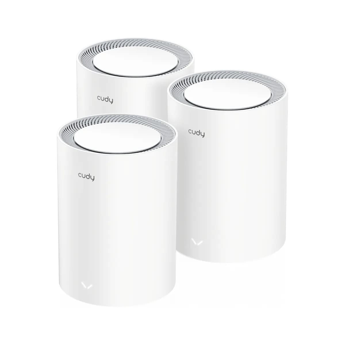 Cudy M3000 -mesh WiFi -järjestelmä, Wi-Fi 6, AX3000, Dual-band, 3 kpl, 2,5G WAN -portilla, valkoinen