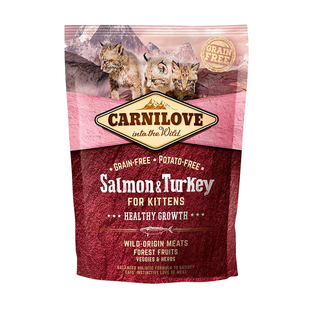 Carnilove Salmon & Turkey for Kittens, Kissan kuivaruoka, Viljaton, 400 g