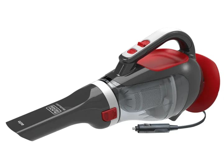 Black+Decker ADV1200 0.61 L 12V -käsikäyttöinen imuri, harmaa, punainen