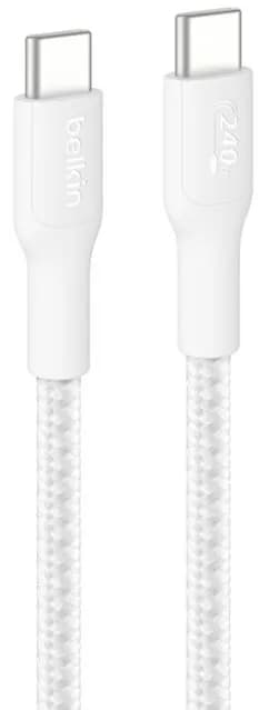 Belkin USB-C -kaapeli, 240 W, 3 m, valkoinen