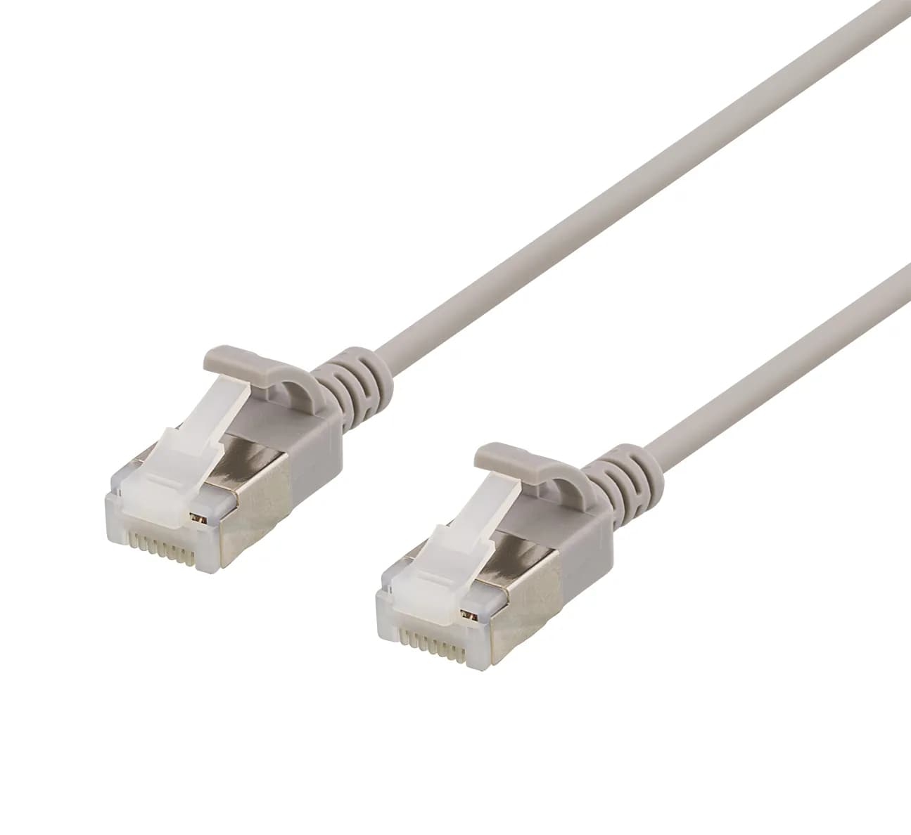 Deltaco Cat6a U/FTP RJ45 0.5m -verkkokaapeli, harmaa