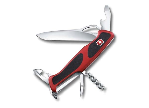 Victorinox Ranger 61 M Grip -taskuveitsi, ruostumaton teräs, punainen, 130 mm