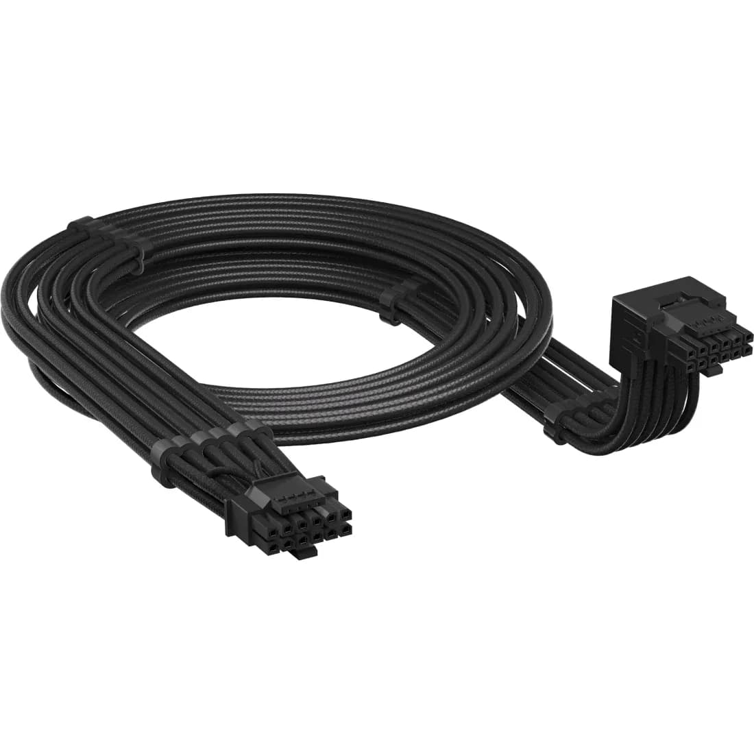 CORSAIR 90° Style B, 12V-2x6-sovitekaapeli, 65 cm, musta