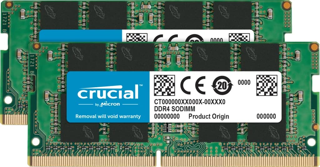 Crucial SODIMM 16 Gt (2 x 8 Gt) DDR4 3200 MHz, CL22 -muisti, vihreä