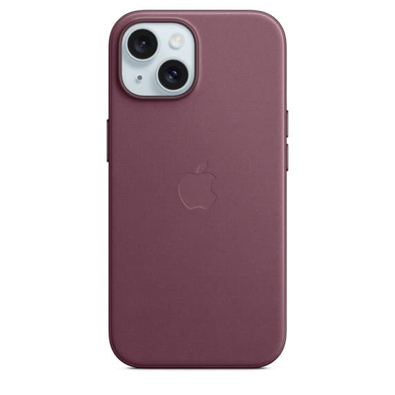 Apple iPhone 15, MagSafe -FineWoven-kuori, Mulperinpunainen