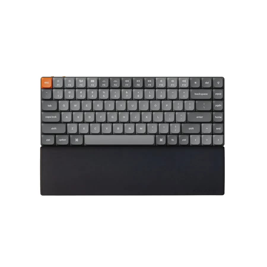 Keychron K3 Pro/K3/K7/K7 Pro Silicone -rannetuki, Musta, Low Profile