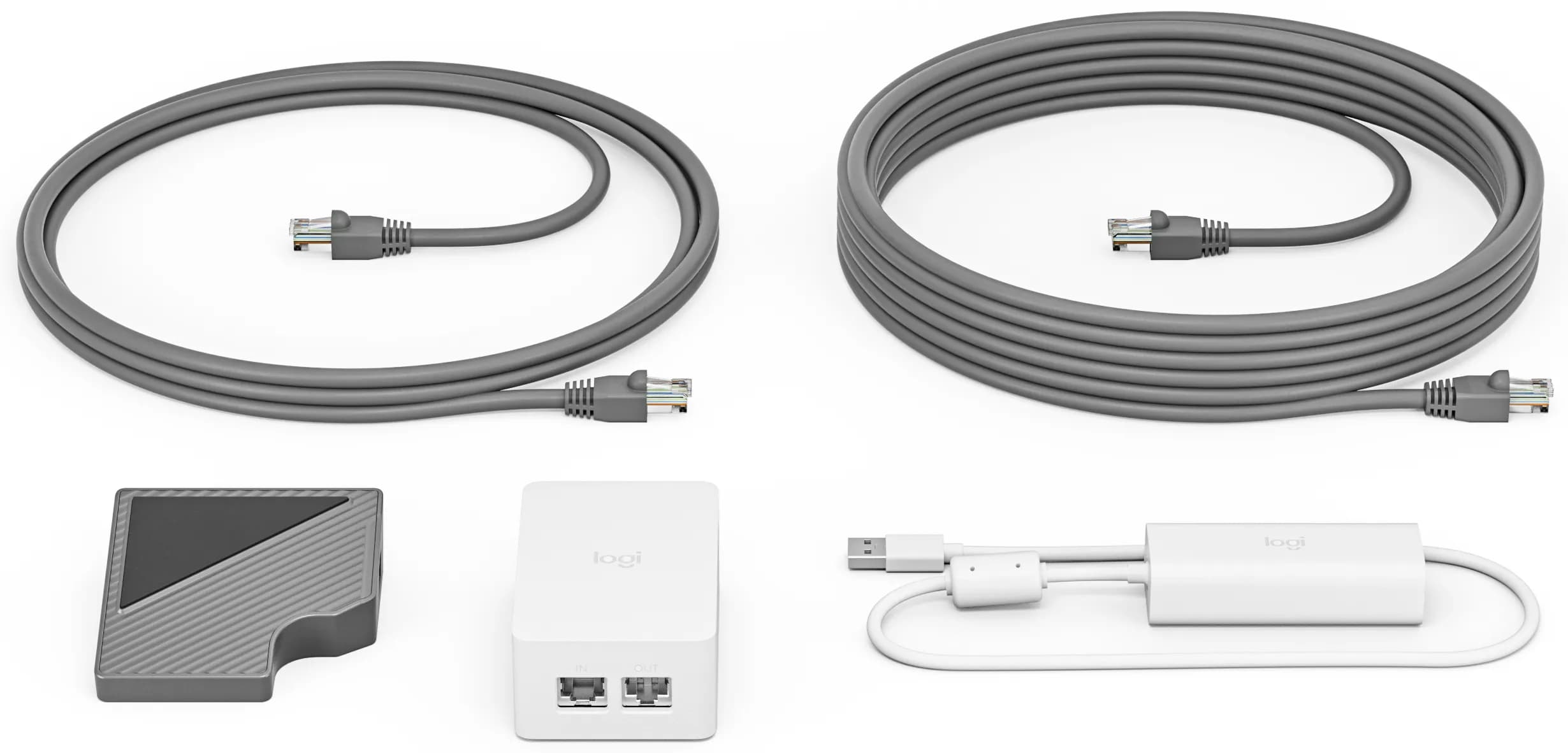 Cat5e SF/UTP RJ45 40m -verkkokaapeli, valkoinen