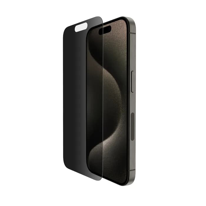 Belkin TemperedGlass Privacy Treated Screen Protector for iPhone 15 Pro