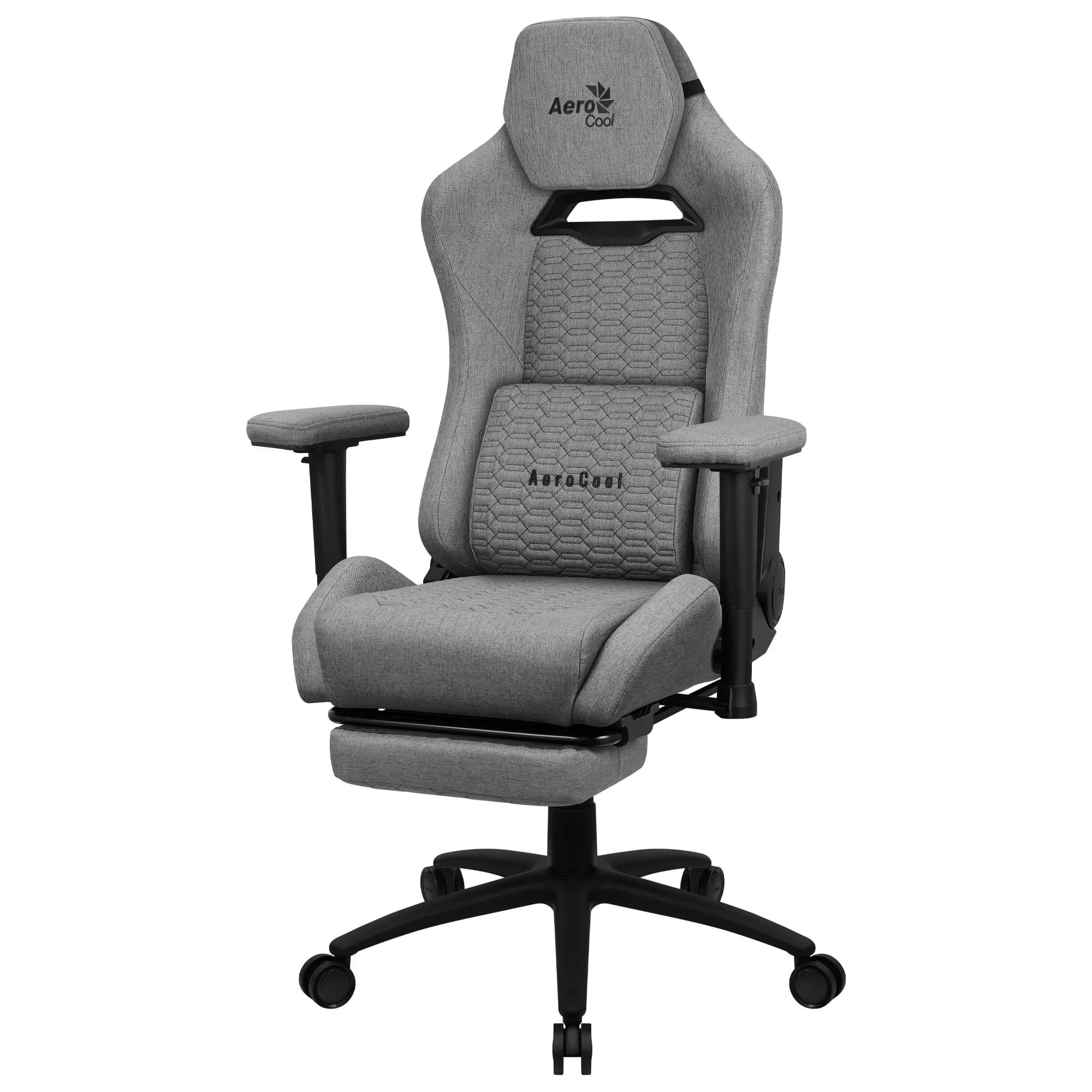 Aerocool Royal AeroWeave -pelituoli jalkatuella - Tuhkanharmaa