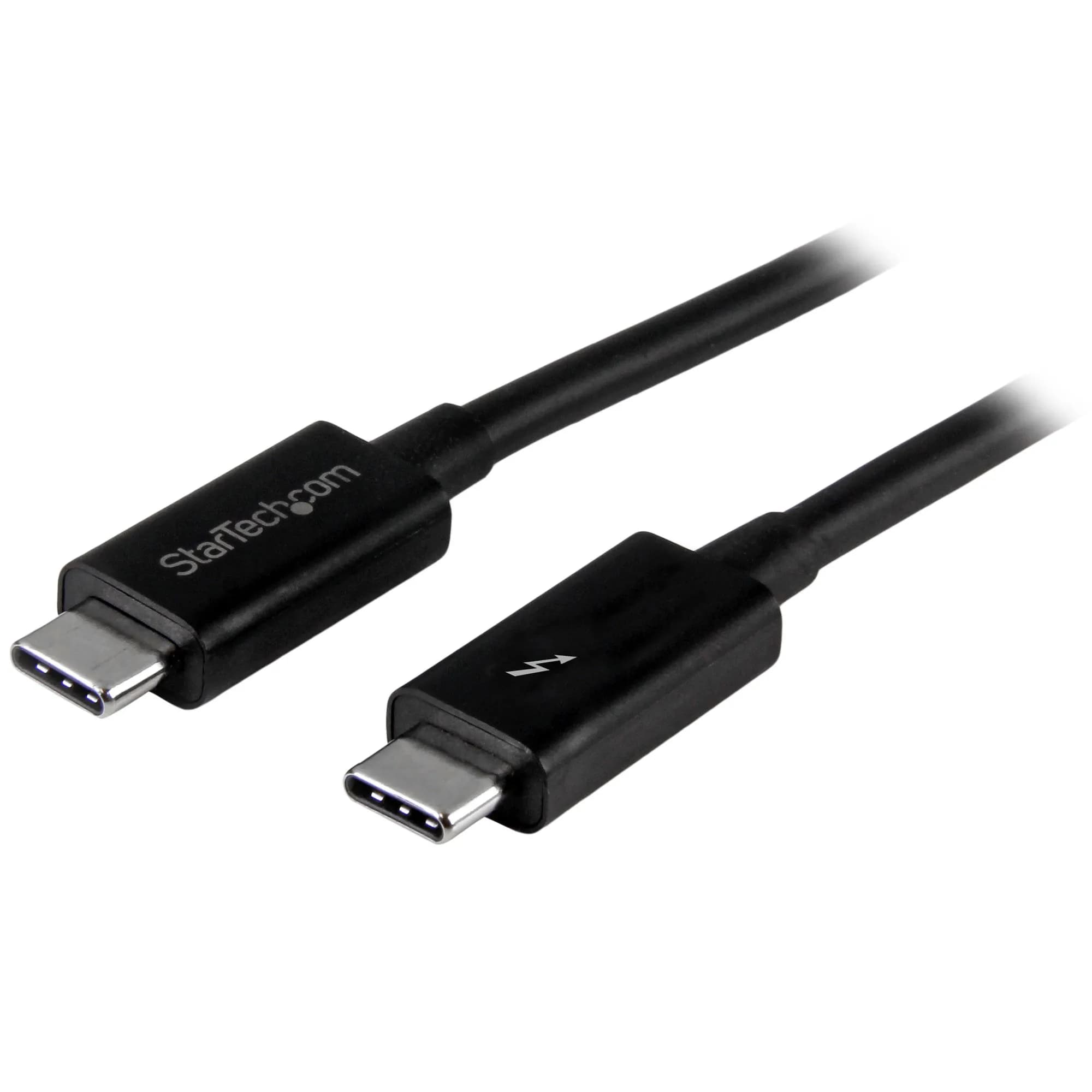 StarTech Thunderbolt 3 Flat -kaapeli, jossa 4K, 1 m, musta