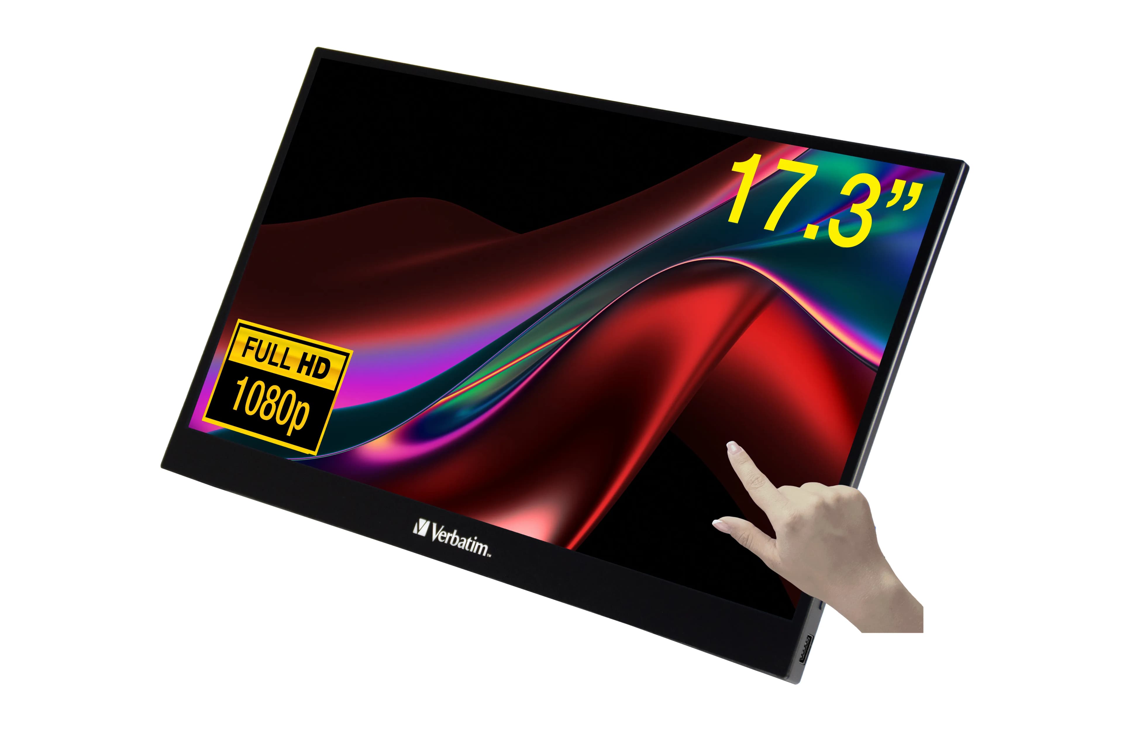Verbatim PMT-17 17.3" Full HD, IPS -kannettava näyttö, kosketusnäyttö, HDR