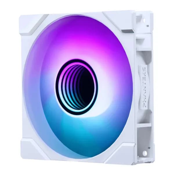 Phanteks M25 Gen2 120 mm PWM Reversed Airflow D-RGB -kotelotuuletin, valkoinen