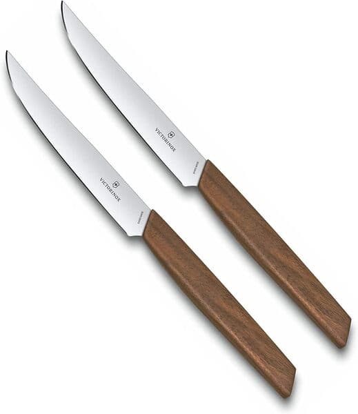 Victorinox Swiss Modern -pihviveitsisarja, 2 osaa, 12 cm, pähkinäpuu