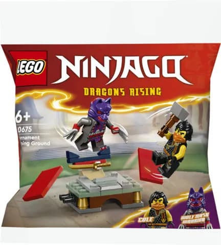 LEGO NINJAGO Turnajaisten harjoituskenttää & Kain ja Raptonin taistelu temppelillä 30675