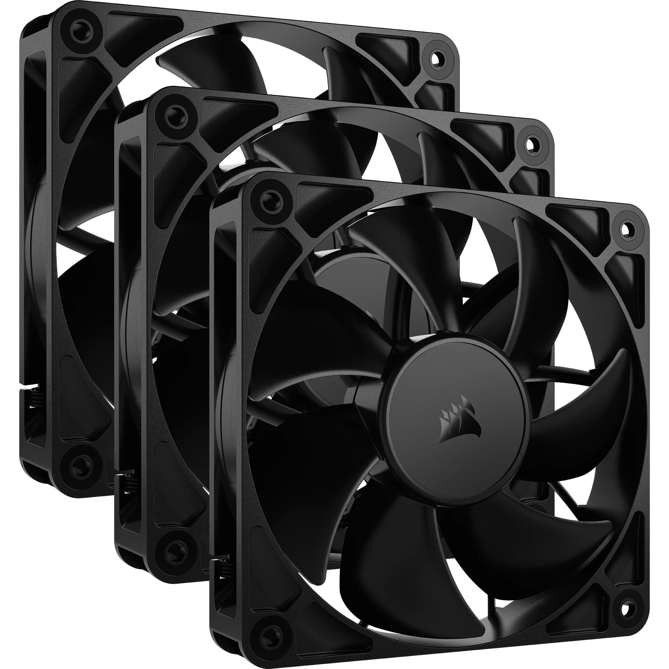 Corsair RS120 120 mm PWM -kotelotuuletin - Musta (3 kpl)