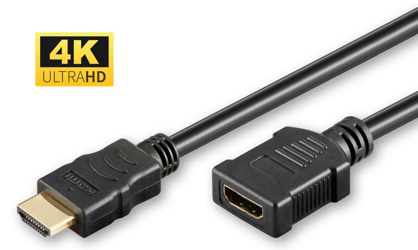 MicroConnect HDMI 2.0 Extension -kaapeli, jossa 4K, 0,5 m, musta
