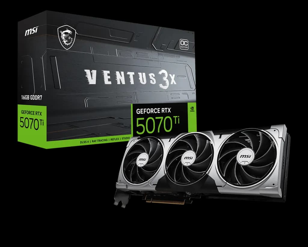 MSI GeForce RTX 5070 Ti VENTUS 3X 16 Gt OC -näytönohjain