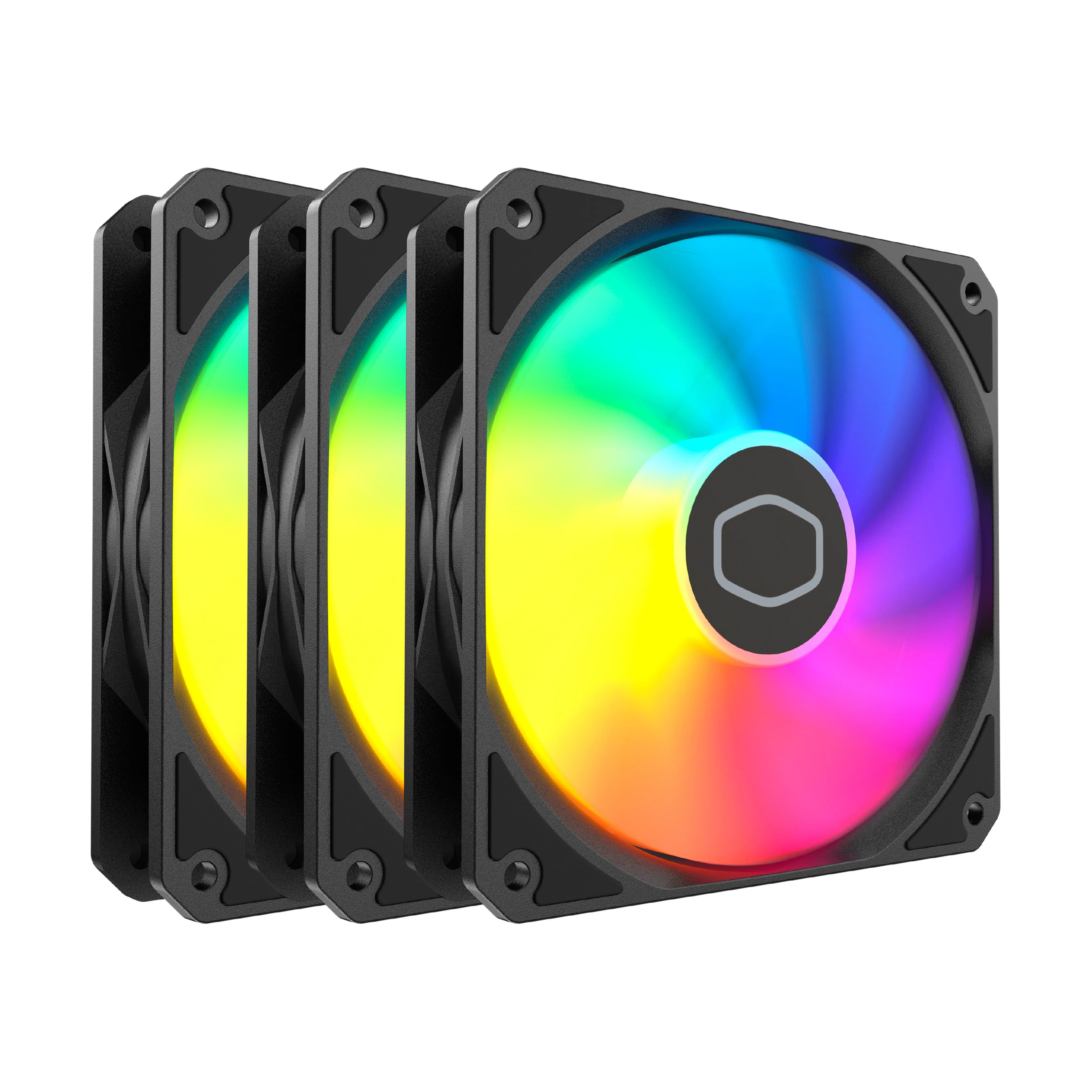 Cooler Master MF120 Lite ARGB -kotelotuuletin, 120 mm, 3 kappaletta, musta