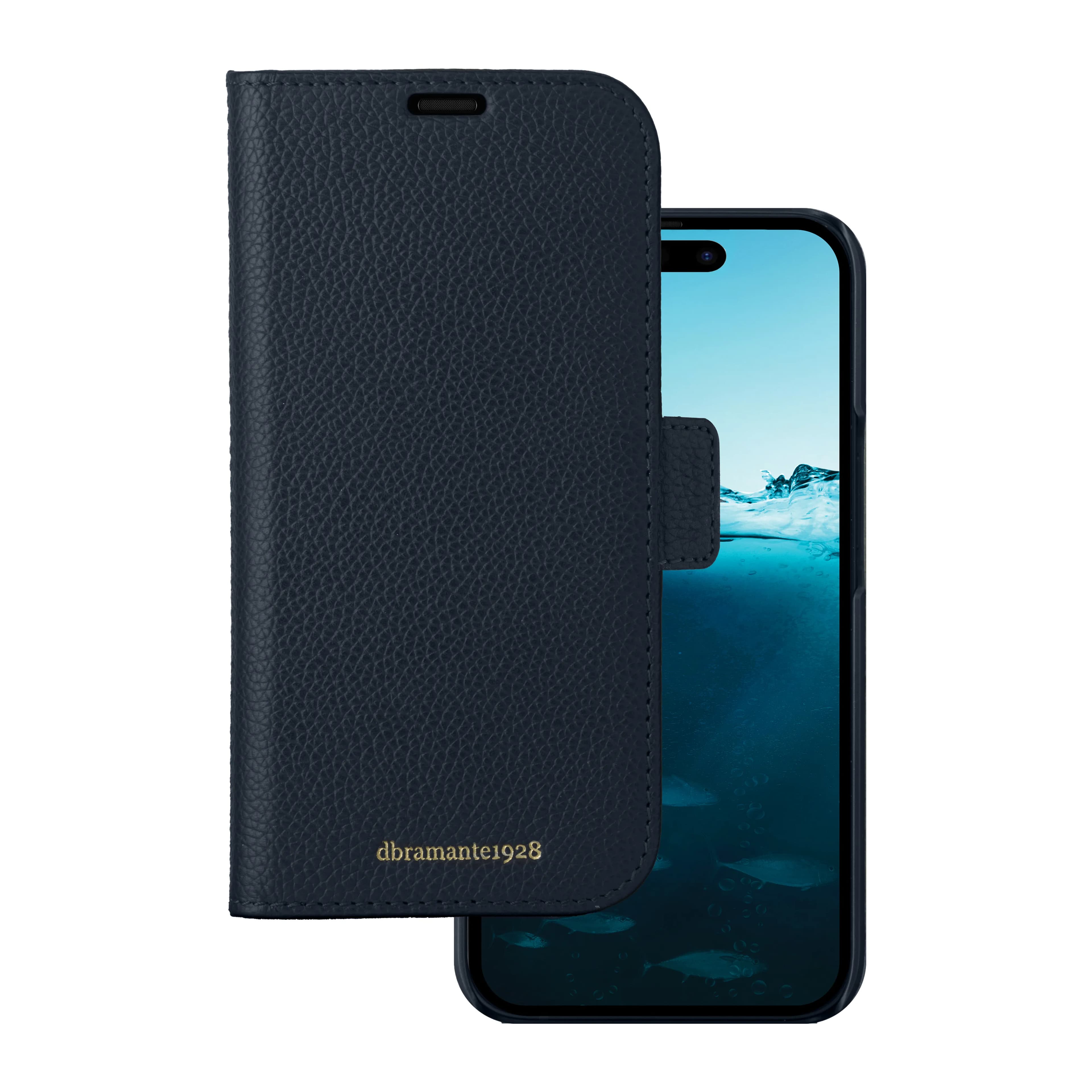 Dbramante1928 New York, iPhone 15 Pro - 2-in-1 lompakkokotelo, Pacific Blue