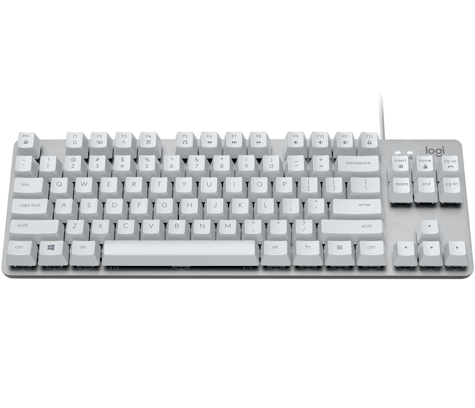 Logitech K835 TKL -mekaaninen näppäimistö, hopea/valkoinen