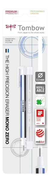 Tombow eraser pen MONO zero ø2,3mm white blister