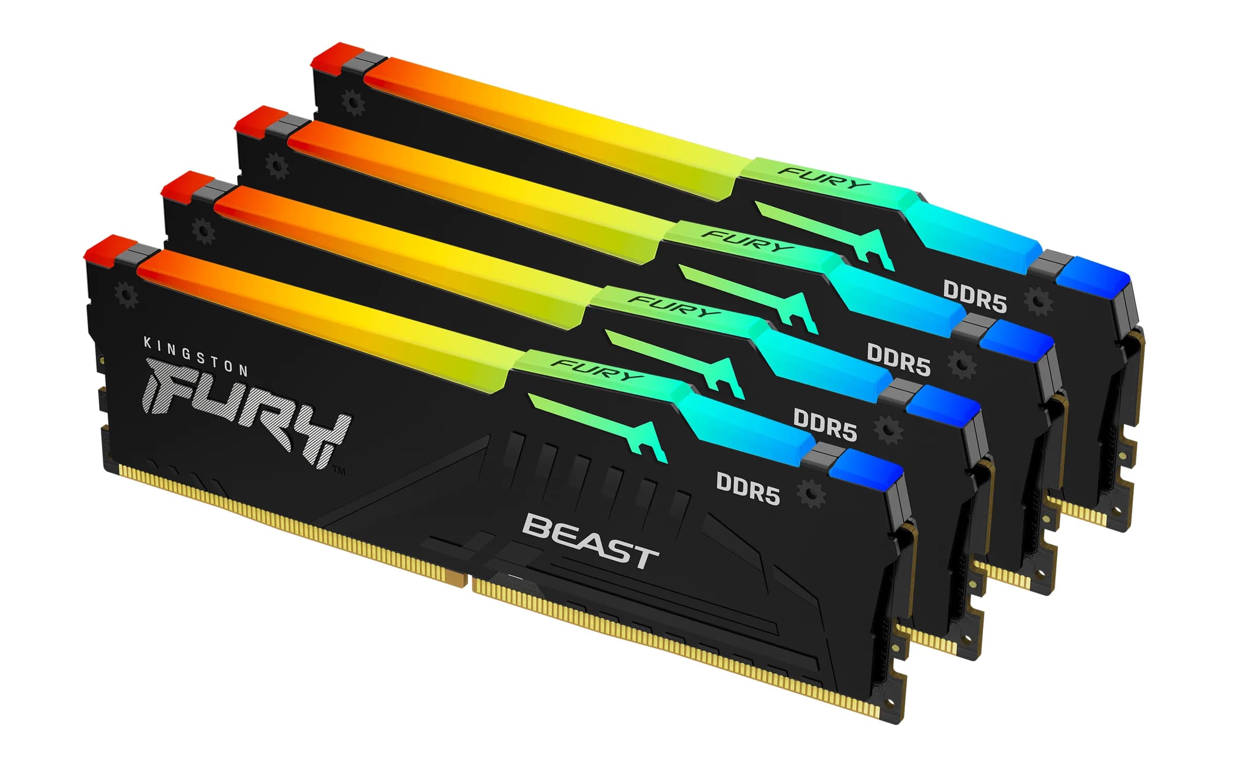 Kingston FURY Beast RGB 128 Gt (4 x 32 Gt) DDR5 5200 MHz, CL40 -muisti (XMP)