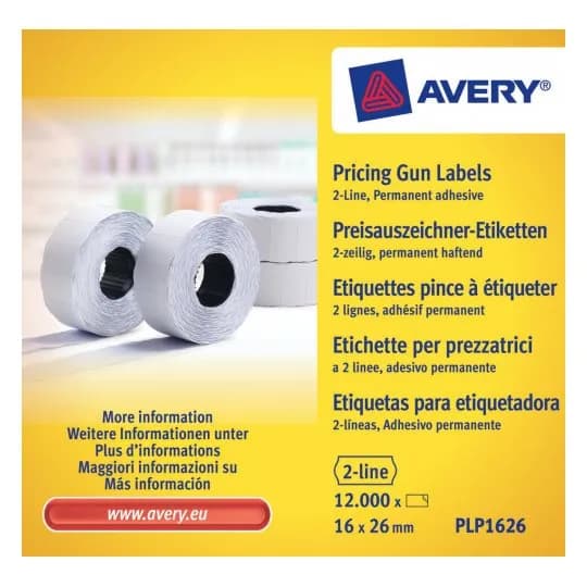 Avery 26x16 G2 -hintalaput, 10 rullaa, valkoinen