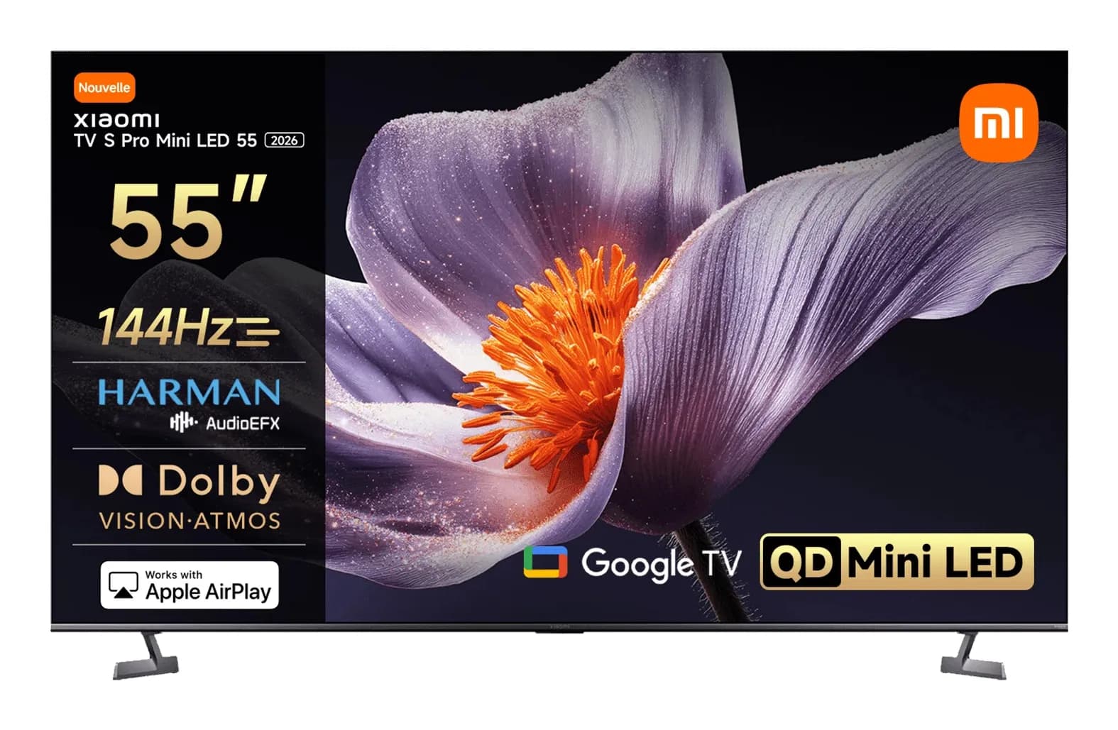 Xiaomi TV S Pro 55" 4K Mini LED Android TV, 144 Hz, HDR10+, harmaa