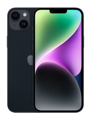 Kunnostettu iPhone 14 Plus 256 Gt, keskiyö (Tyydyttävä kunto)