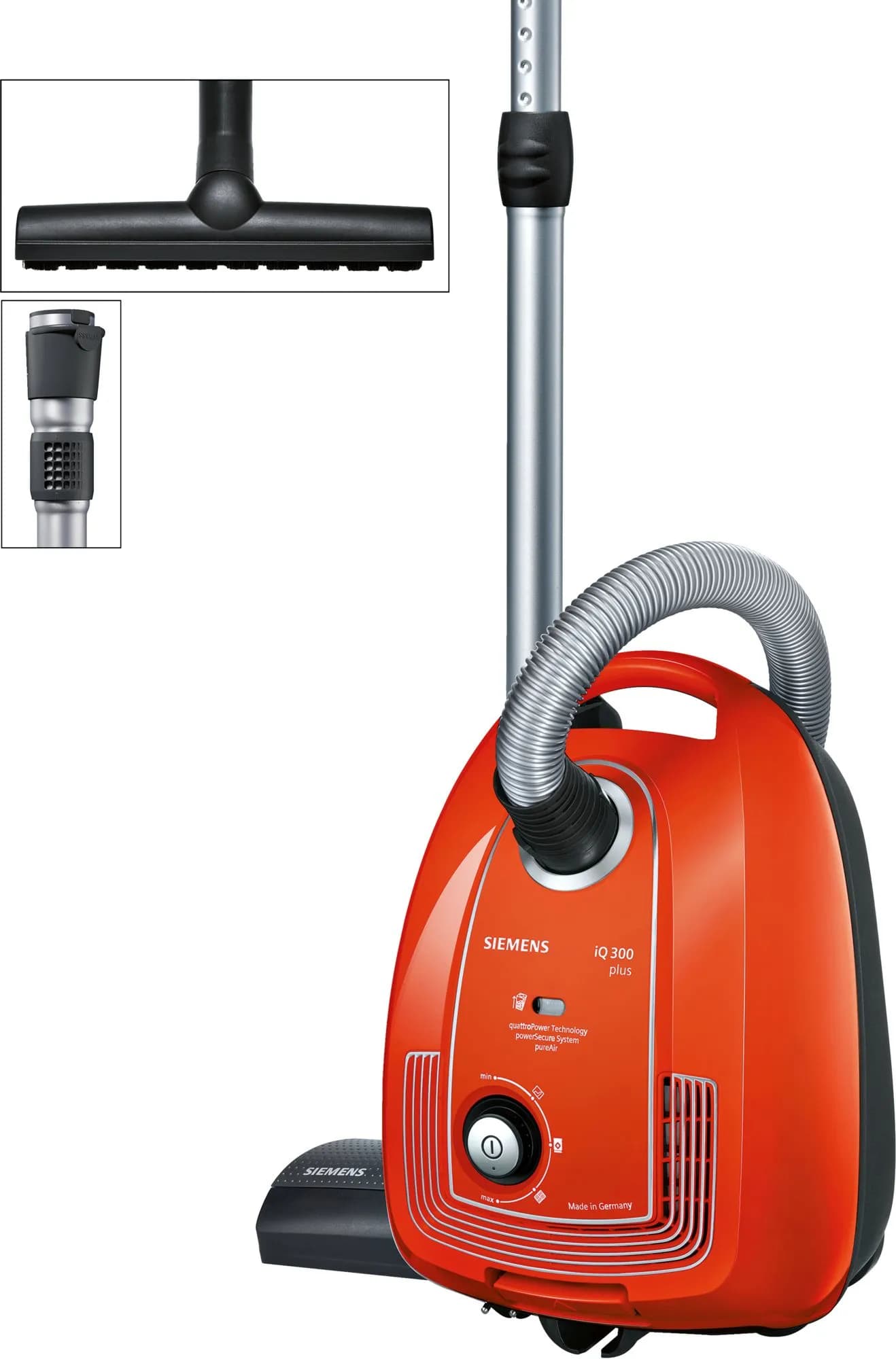 Siemens iQ300 VSP3AAAA 4 L 750 W -pölynimuri, punainen