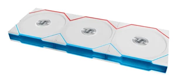 Lian Li UNI FAN TL Wireless Reverse PWM ARGB -tuuletinsarja, nestelaakeri, 120 mm, 3 kpl, valkoinen