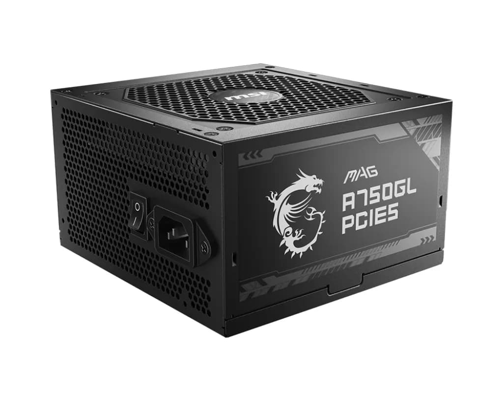 MSI MAG A750GL PCIE5 II 750W -virtalähde, 80 Plus Gold