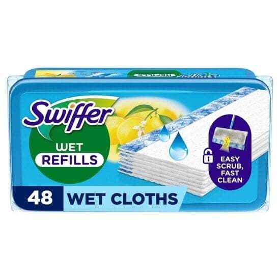 Swiffer Wet Kosteat lattianpuhdistusliinat täyttöpakkaus Sitrus 48 kappaletta