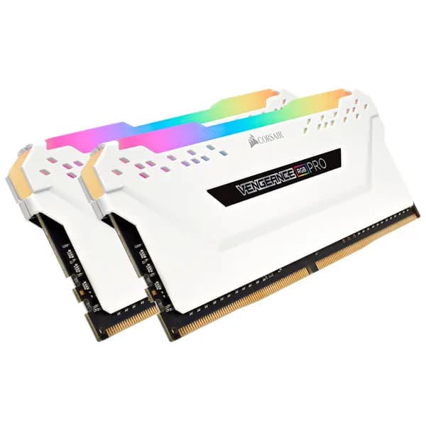 Corsair VENGEANCE RGB PRO 32 Gt (2 x 16 Gt) DDR4 2666 MHz, CL16 -muisti, valkoinen (XMP)